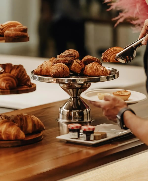 Catering setup in Blender Workspace Event Suite