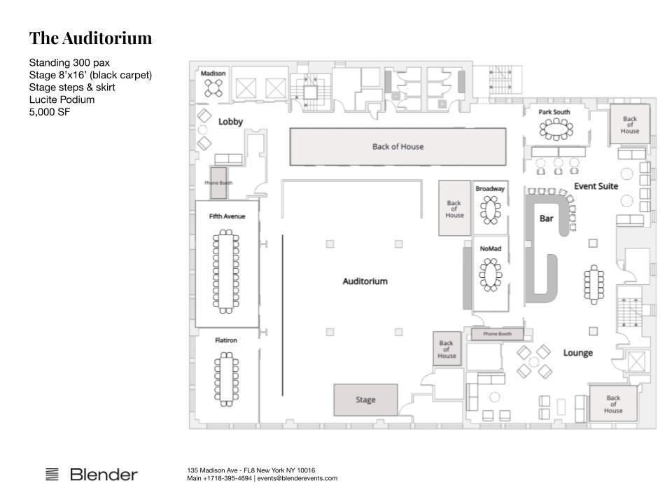 Floor plan for Auditorium